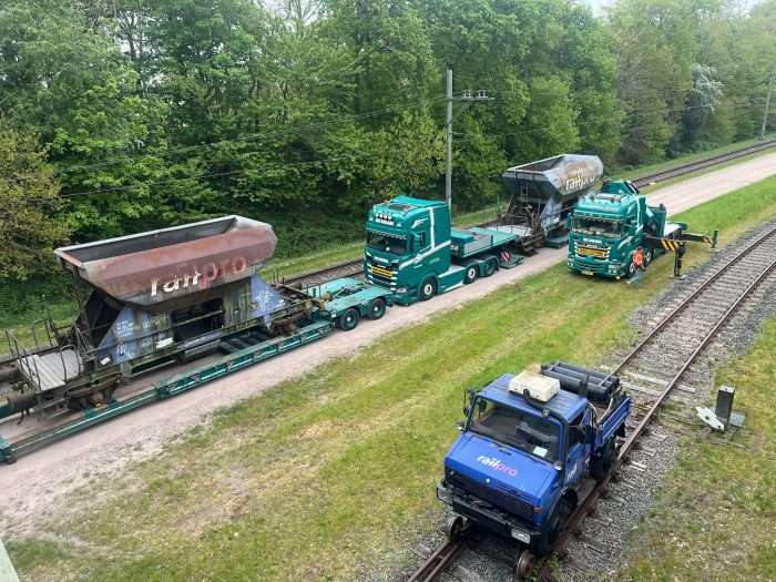 Railtransport voor spoor en infrastructuur