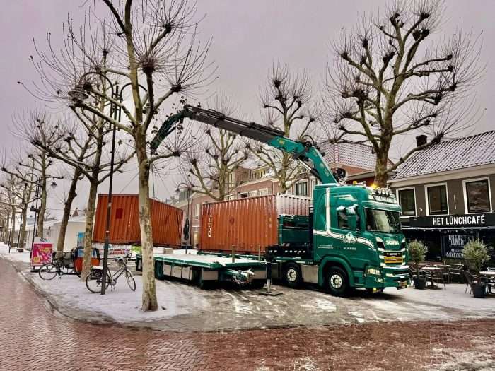 plan uw opslagcontainer transport in
